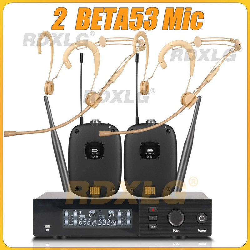 SLXD4 Professional Dual Wireless Microphone System With Two Handheld UHF Microphones 10
