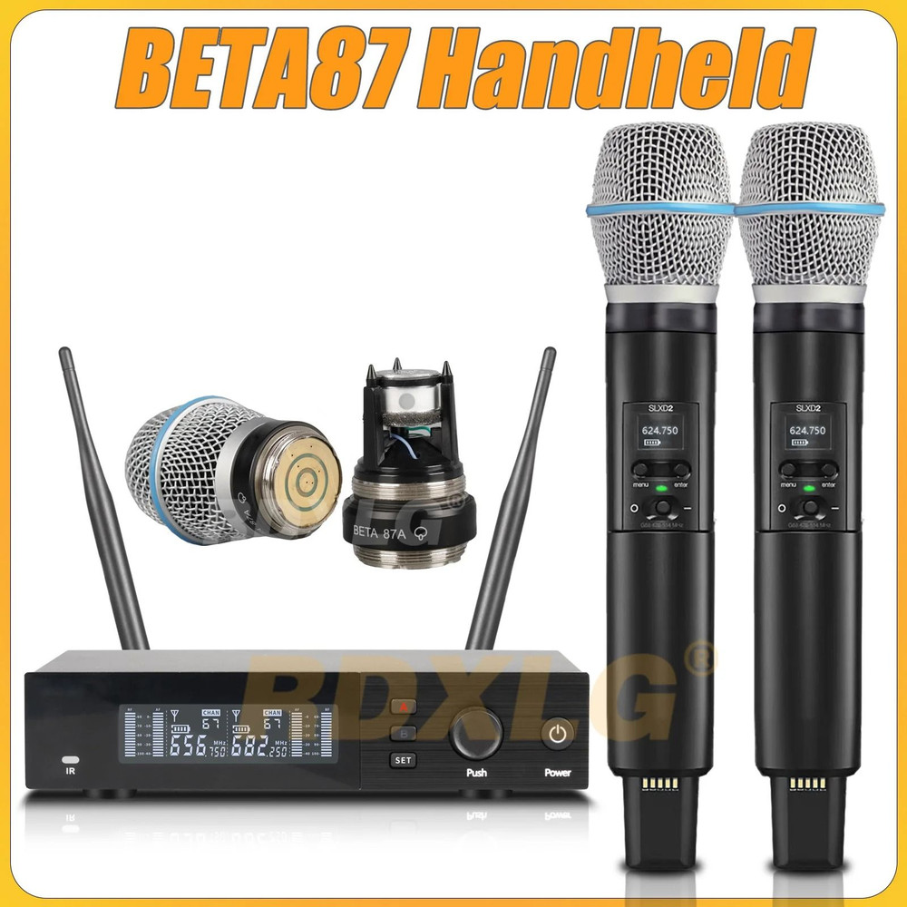 SLXD4 Professional Dual Wireless Microphone System With Two Handheld UHF Microphones 12