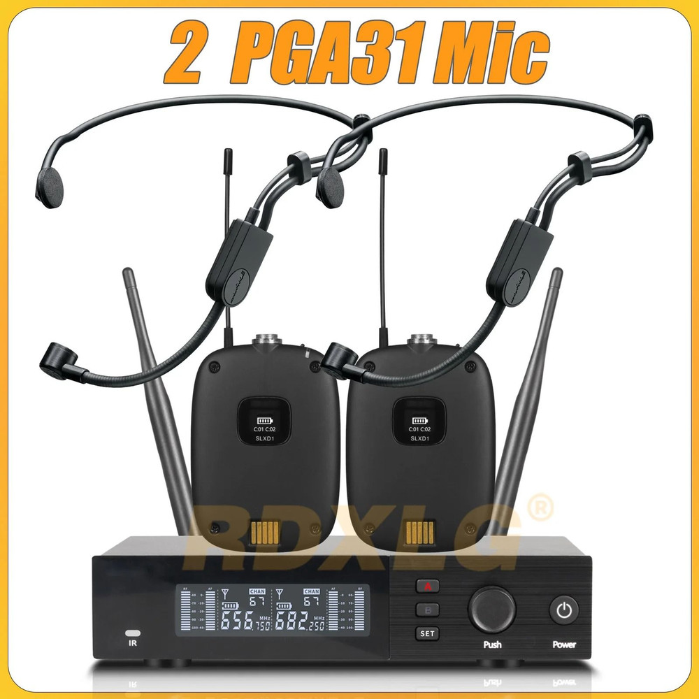 SLXD4 Professional Dual Wireless Microphone System With Two Handheld UHF Microphones 14