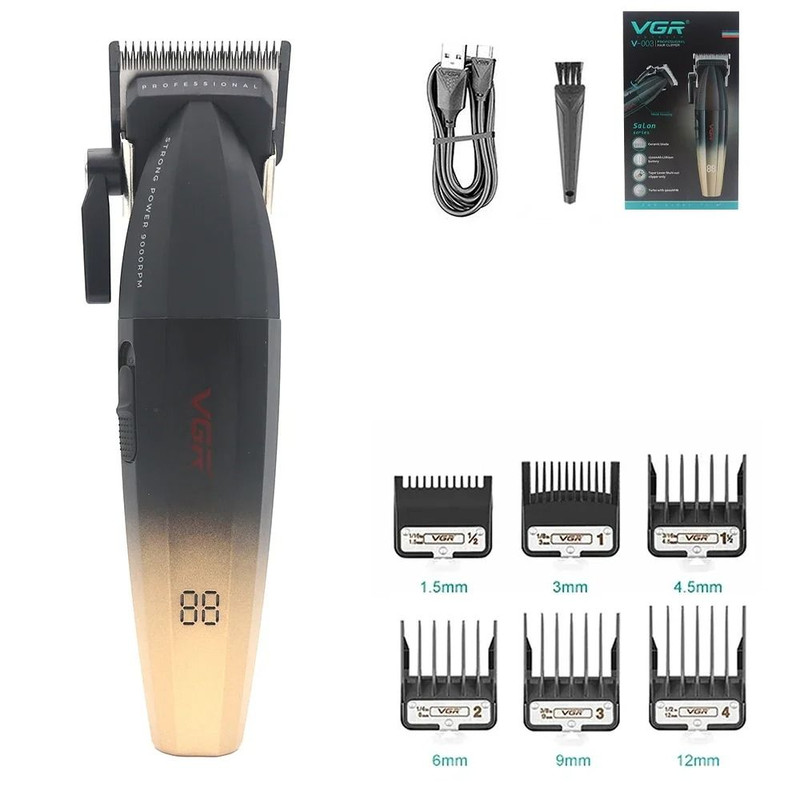 VGR V 003 Professional Hair Clipper With Ceramic Blade And USB Charging 6