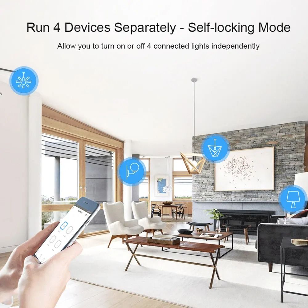 Itead Sonoff 4CH R2 Smart WiFi Switch With App And Voice Control 3