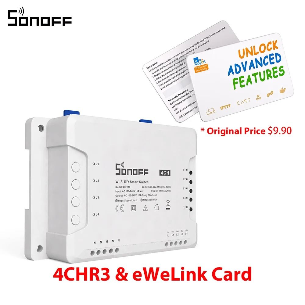 Itead Sonoff 4CH R2 Smart WiFi Switch With App And Voice Control 6