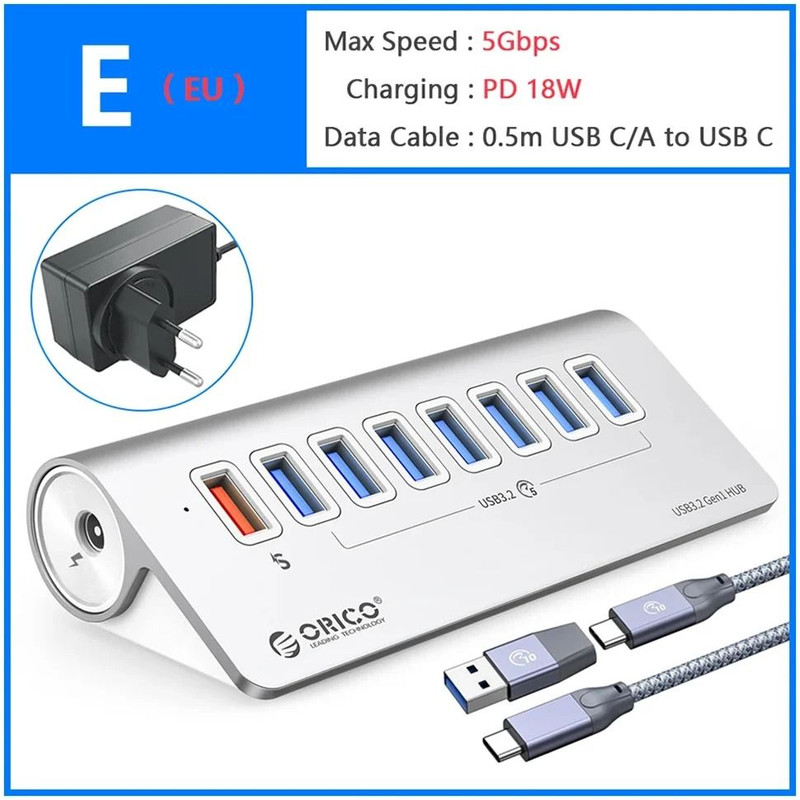 Orico Multi Port USB 32 Splitter Hub Docking Station With Card Reader 11