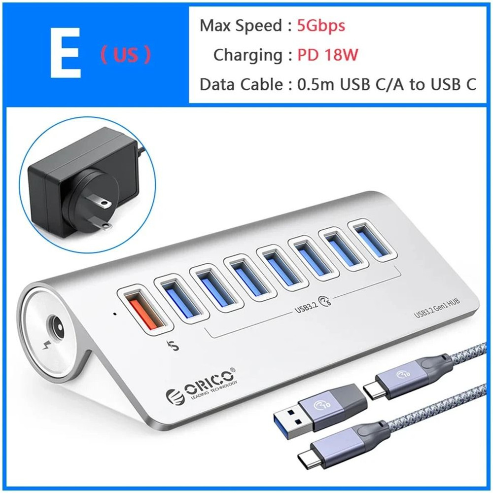 Orico Multi Port USB 32 Splitter Hub Docking Station With Card Reader 14