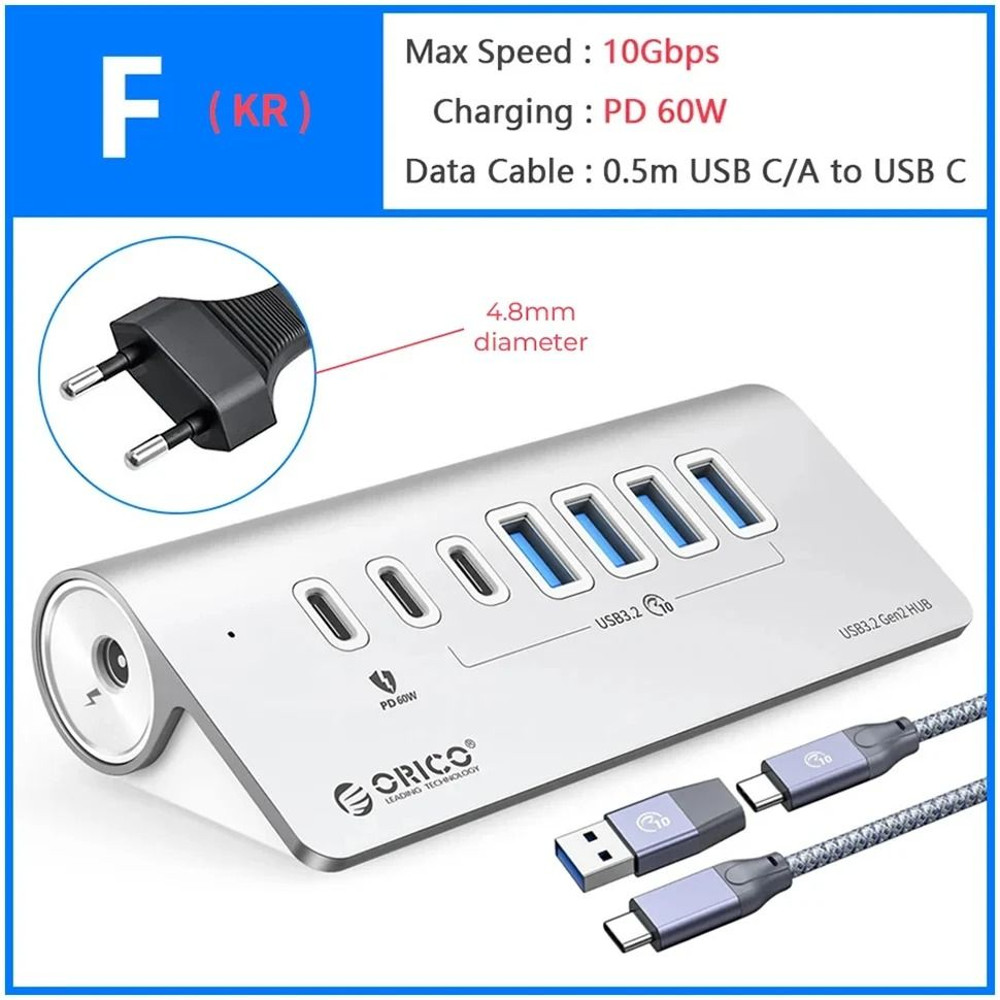 Orico Multi Port USB 32 Splitter Hub Docking Station With Card Reader 16