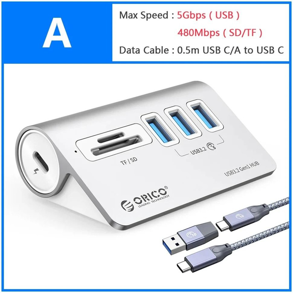 Orico Multi Port USB 32 Splitter Hub Docking Station With Card Reader 6