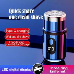 mini electric shaver usb c rechargeable waterproof portable cordless shaver