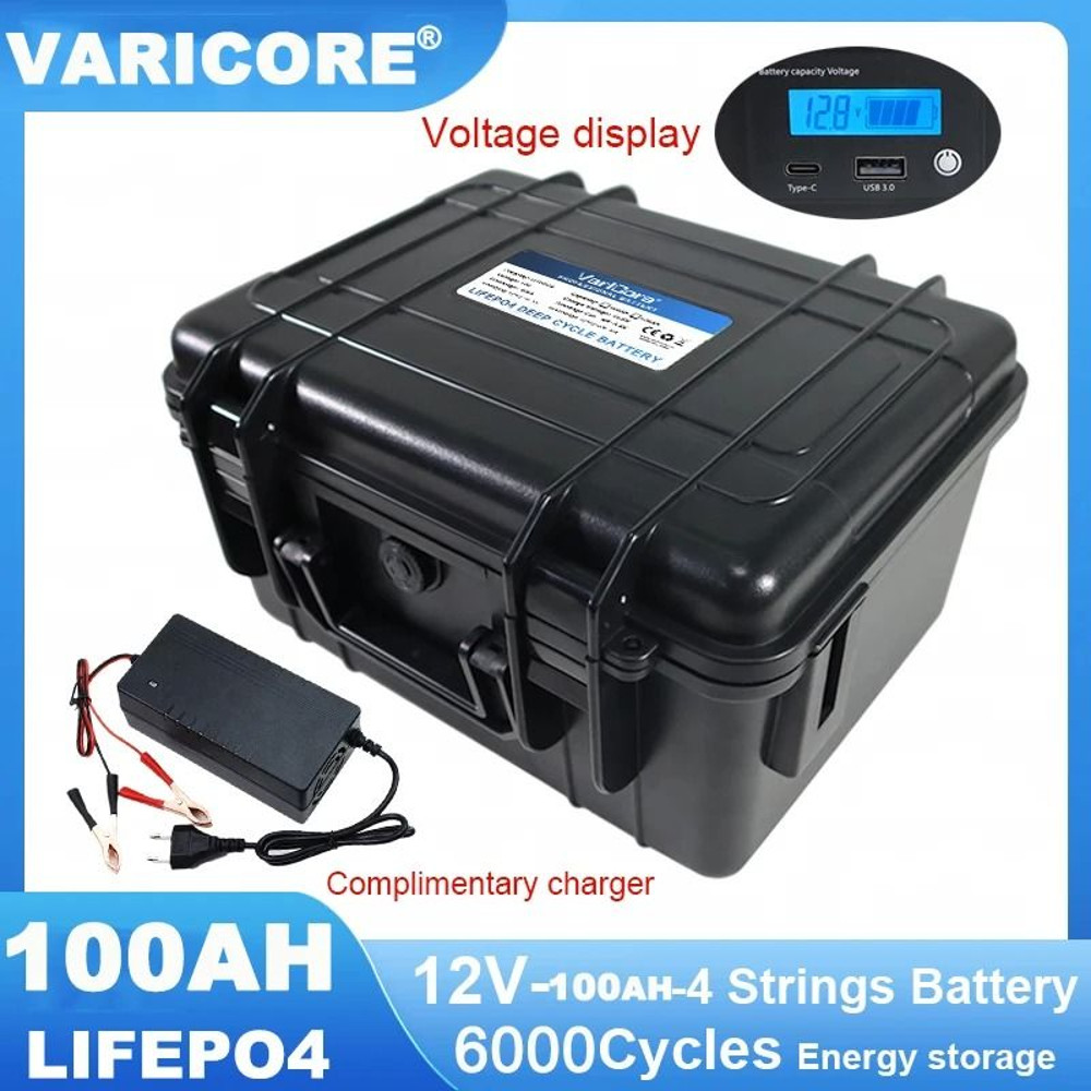 12V 128V LiFePO4 Battery Portable Suitcase 100Ah 150Ah For Golf Cart Inverter And Car Power 3