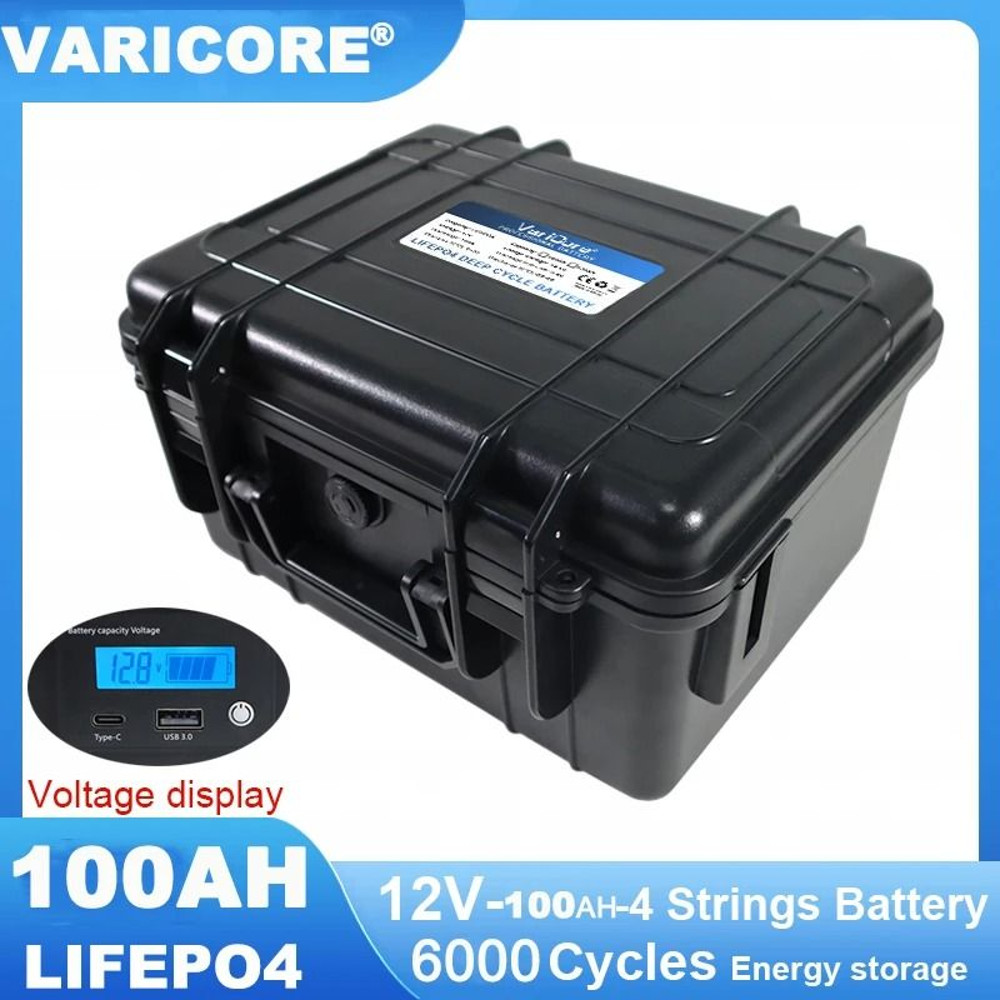 12V 128V LiFePO4 Battery Portable Suitcase 100Ah 150Ah For Golf Cart Inverter And Car Power 6