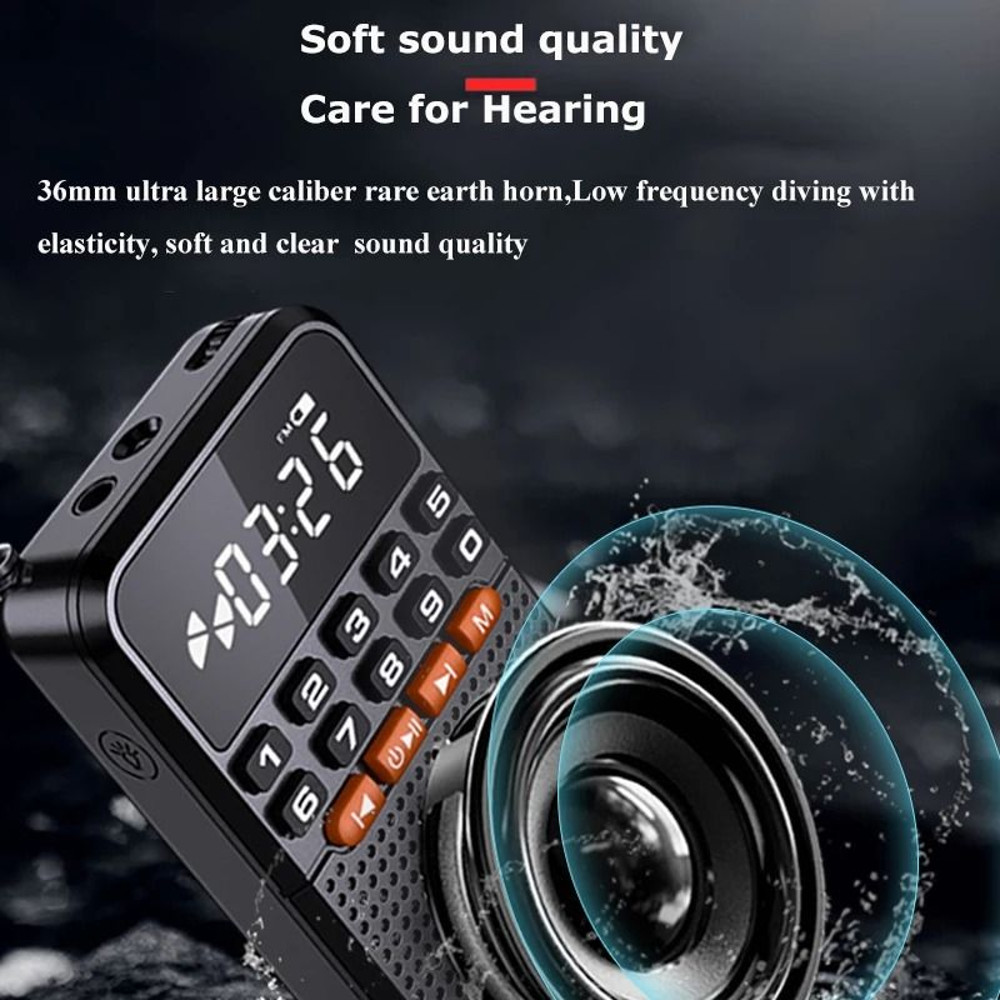 Mini Portable Pocket Radio With Dual Antenna Bluetooth Speaker And LED Display 1