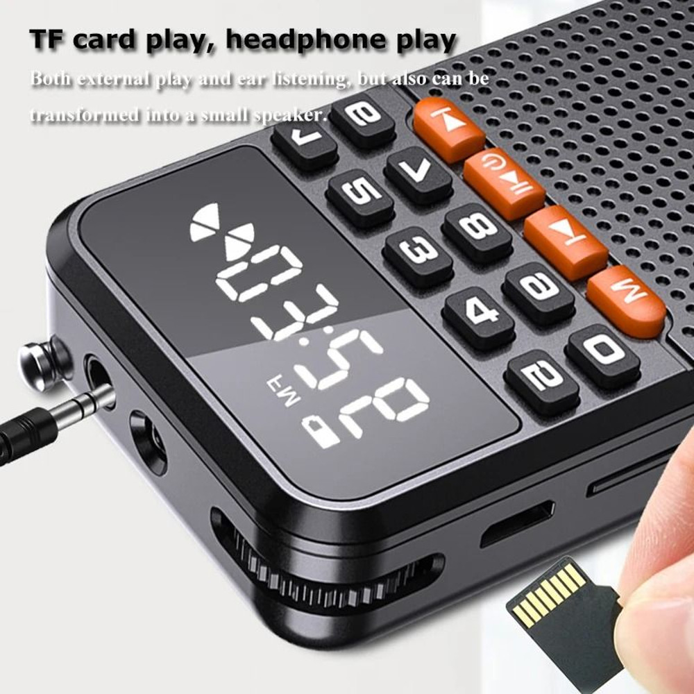 Mini Portable Pocket Radio With Dual Antenna Bluetooth Speaker And LED Display 4