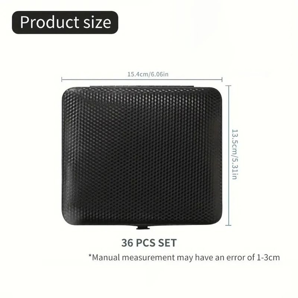 36 Piece Professional Manicure And Pedicure Kit With Scissors Nail Files And Travel Case 5