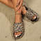 Womens Leopard Print Slippers Thick Sole Indoor Shower Slides And Beach Sandals 5
