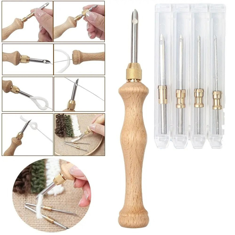 Adjustable Knitting Embroidery Pen Kit With Punch Needle Weaving Tools For DIY Sewing And Craft Pro 0