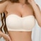 Womens Strapless Push Up Bra With Removable Padding Seamless Ice Silk Off Shoulder Bra 5