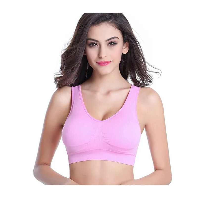 Womens Sport Yoga Bra Padded Running Vest Gym Workout Fitness Crop Top 12