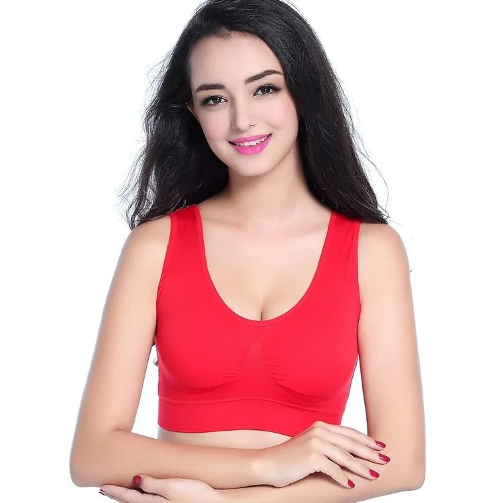 Womens Sport Yoga Bra Padded Running Vest Gym Workout Fitness Crop Top 14