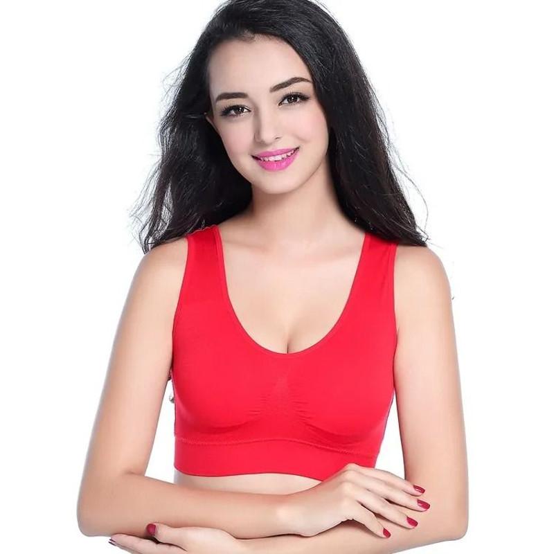 Womens Sport Yoga Bra Padded Running Vest Gym Workout Fitness Crop Top 14