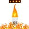 LED Flame Effect Bulb E14 E27 B22 Base Flickering Flame Lamp Light 10