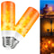 LED Flame Effect Bulb E14 E27 B22 Base Flickering Flame Lamp Light 3