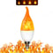 LED Flame Effect Bulb E14 E27 B22 Base Flickering Flame Lamp Light 6