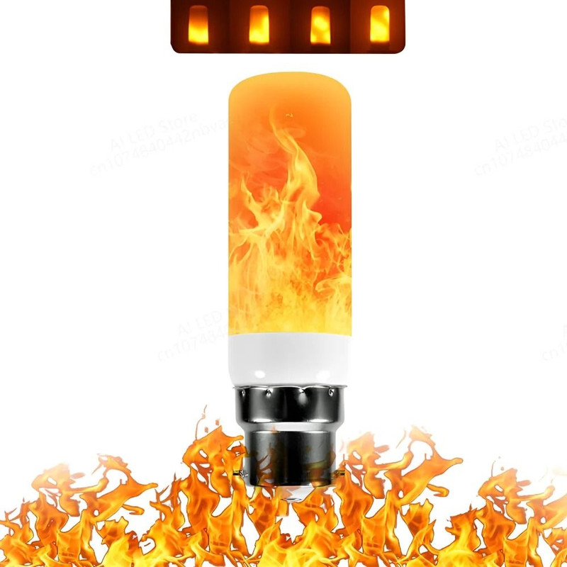 LED Flame Effect Bulb E14 E27 B22 Base Flickering Flame Lamp Light 14