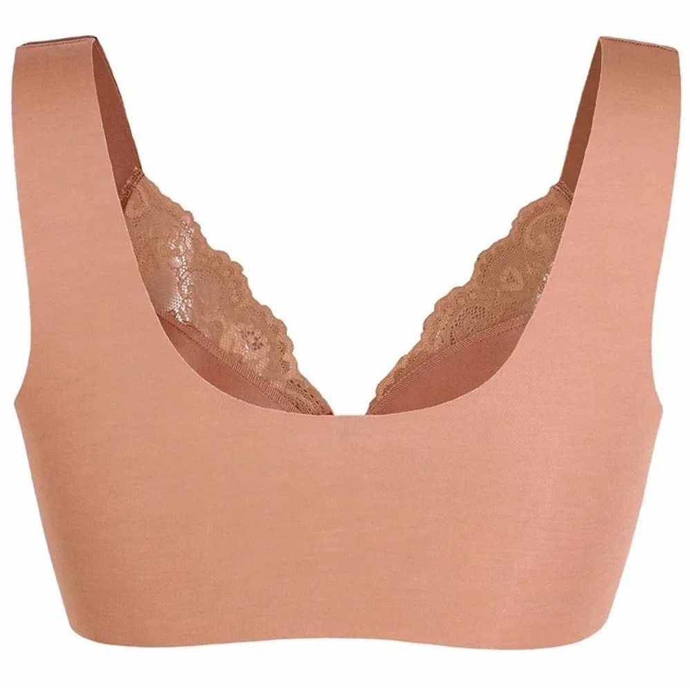 No Rims Front Buckle Lace Bra Comfortable Sleepwear Plus Size L To 8XL 3