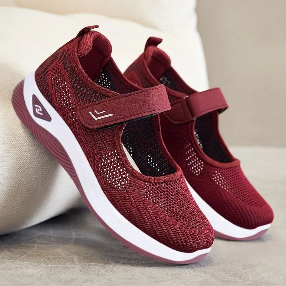 Women Running Sneakers Breathable Mesh Casual Wedge Platform Shoes 0