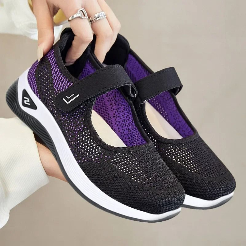 Women Running Sneakers Breathable Mesh Casual Wedge Platform Shoes 2