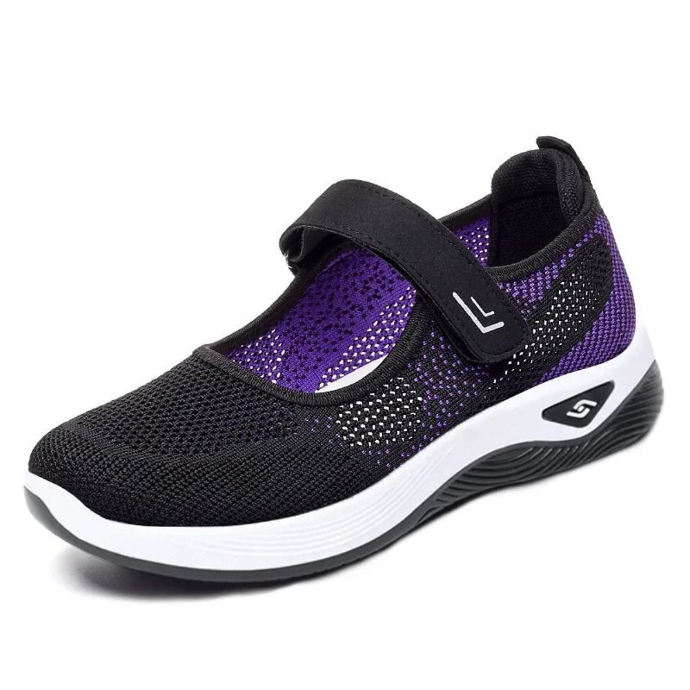 Women Running Sneakers Breathable Mesh Casual Wedge Platform Shoes 6