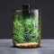 Glass Plant Terrarium With Grow Light Hydroponic Moss Container Micro Landscape Ecological Desktop 0