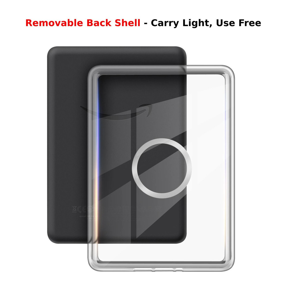 Kindle 11th Gen Case 6 Inch 360 Rotatable 2 In 1 Magnetic Detachable Acrylic Case PU Leather Stand 4