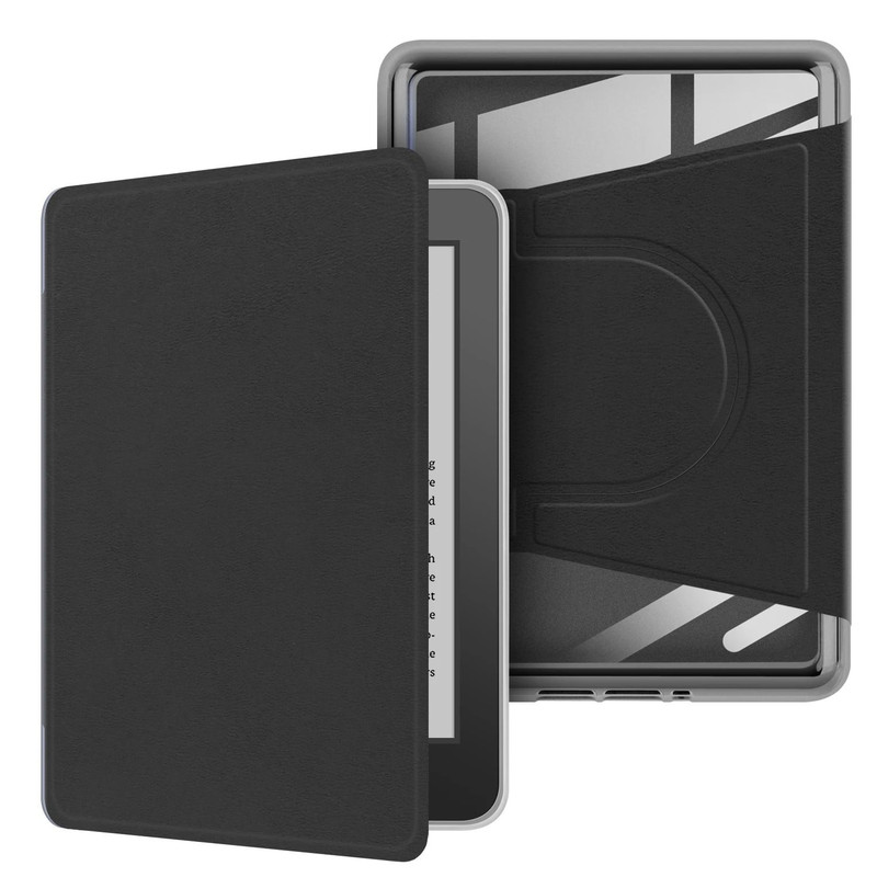 Kindle 11th Gen Case 6 Inch 360 Rotatable 2 In 1 Magnetic Detachable Acrylic Case PU Leather Stand 9