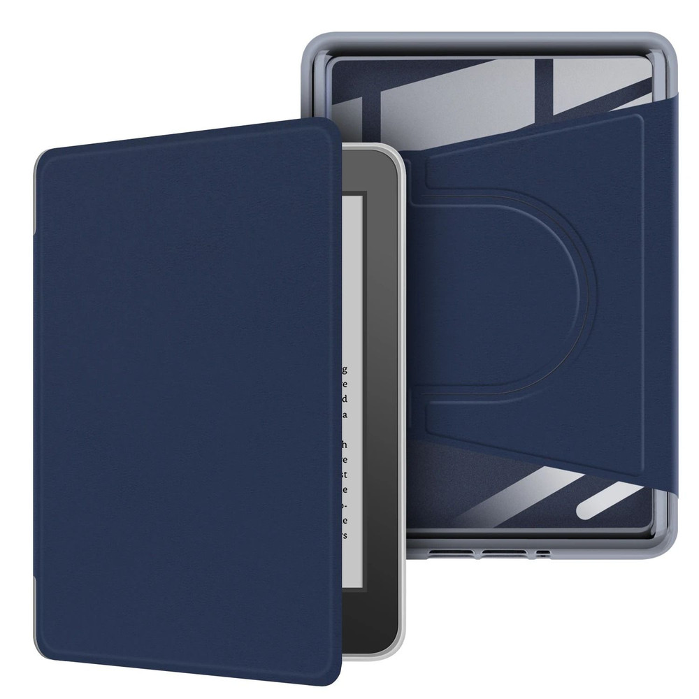 Kindle 11th Gen Case 6 Inch 360 Rotatable 2 In 1 Magnetic Detachable Acrylic Case PU Leather Stand 12