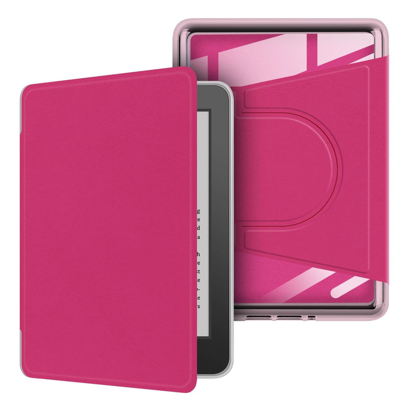 Kindle 11th Gen Case 6 Inch 360 Rotatable 2 In 1 Magnetic Detachable Acrylic Case PU Leather Stand 13
