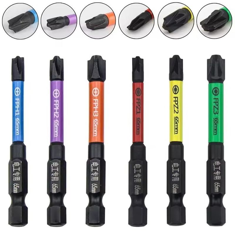 6 Piece Magnetic Screwdriver Bits Set For Circuit Breakers And Electricians 0