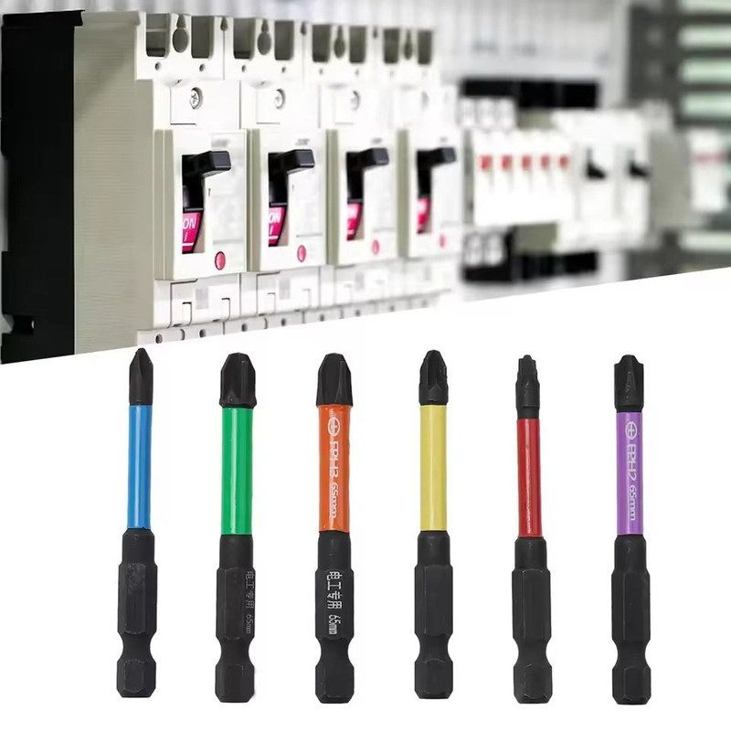 6 Piece Magnetic Screwdriver Bits Set For Circuit Breakers And Electricians 1