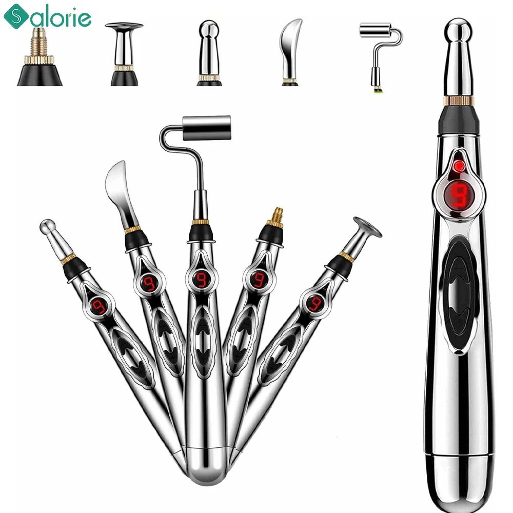 Electronic Acupuncture Massage Pen With Five Therapy Modes 0
