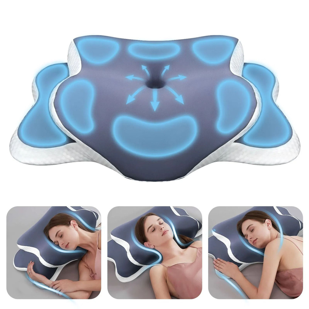 Memory Foam Pillow For Neck Pain Relief With Ergonomic Cervical Support 1