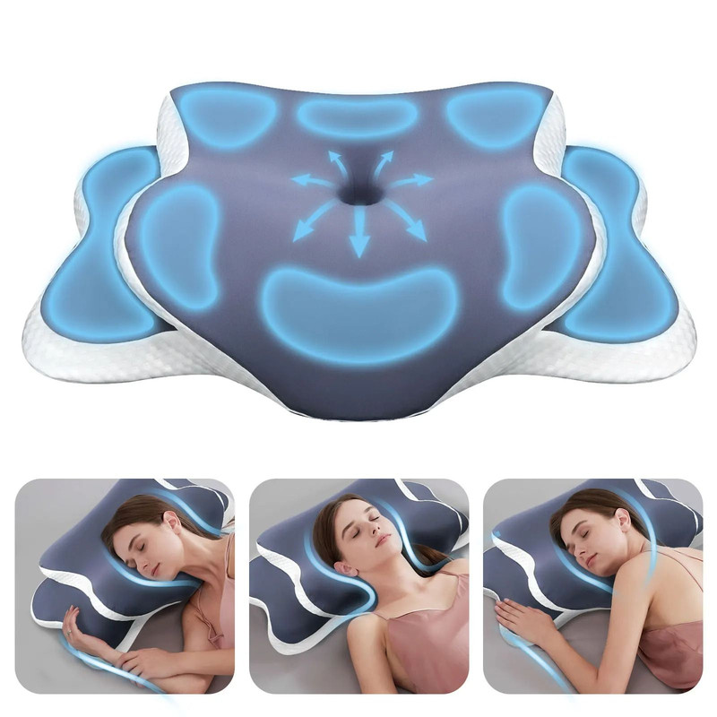Memory Foam Pillow For Neck Pain Relief With Ergonomic Cervical Support 1
