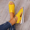 Womens Elastic Knit Platform Sandals With Wedge Heel 4