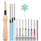 Embroidery Punch Needle Kit With 13 Tools And Wooden Handle 9