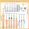 Embroidery Punch Needle Kit With 13 Tools And Wooden Handle 4