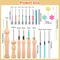 Embroidery Punch Needle Kit With 13 Tools And Wooden Handle 4