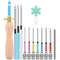 Embroidery Punch Needle Kit With 13 Tools And Wooden Handle 8