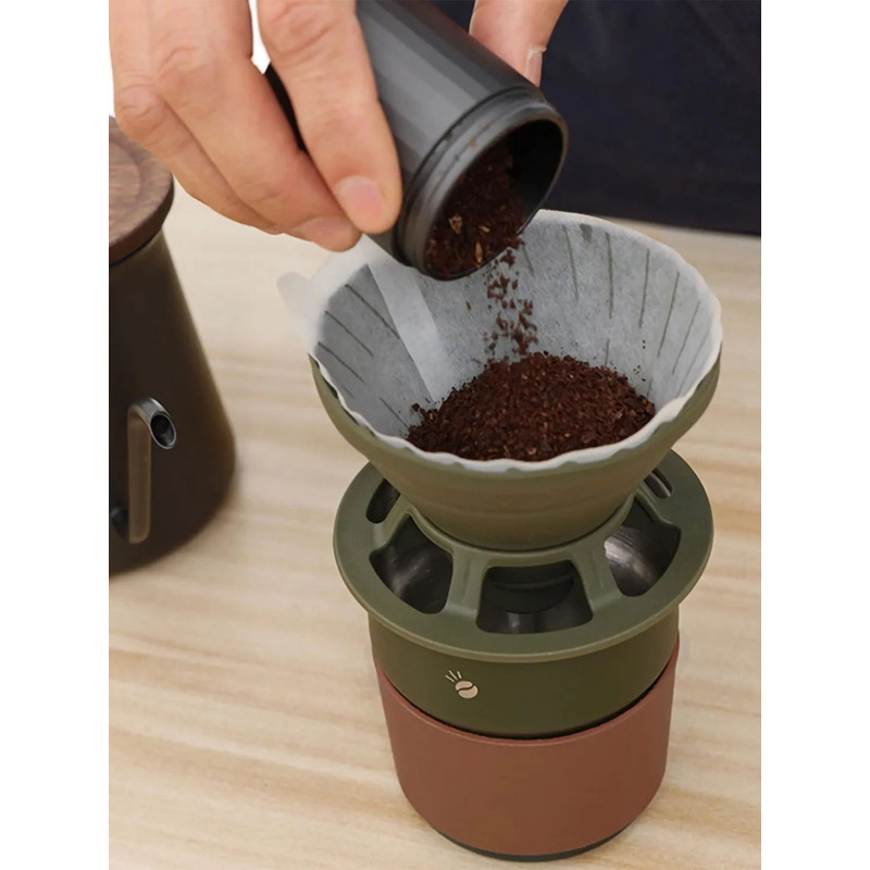 Collapsible Silicone Coffee Dripper Portable Filter For Travel And Home Brewing 0
