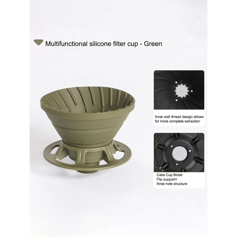 Collapsible Silicone Coffee Dripper Portable Filter For Travel And Home Brewing 1