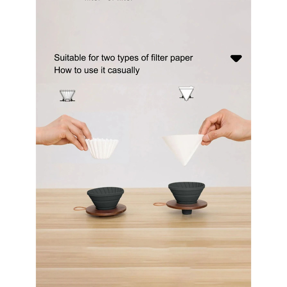 Collapsible Silicone Coffee Dripper Portable Filter For Travel And Home Brewing 5