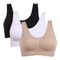 Womens Sports Bra 3 Pack Plus Size Wireless With Removable Pads 2