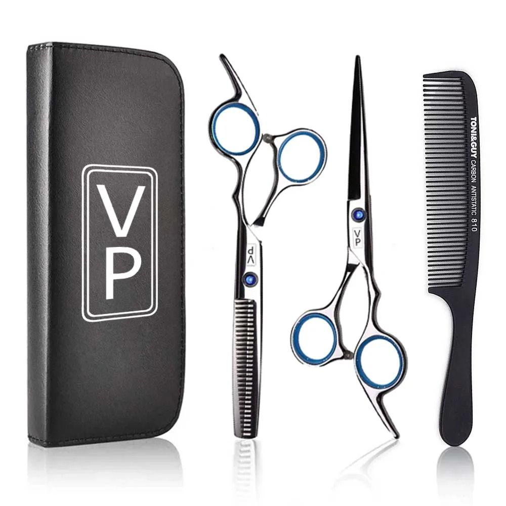 VP 6 Inch Stainless Steel Cutting And Thinning Scissors For Hair 0